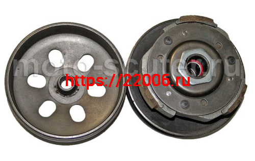 Сцепление в сборе 152QMI,157QMJ 125/150сс с колоколом Сцепление в сборе 152QMI,157QMJ 125/150сс с колоколом