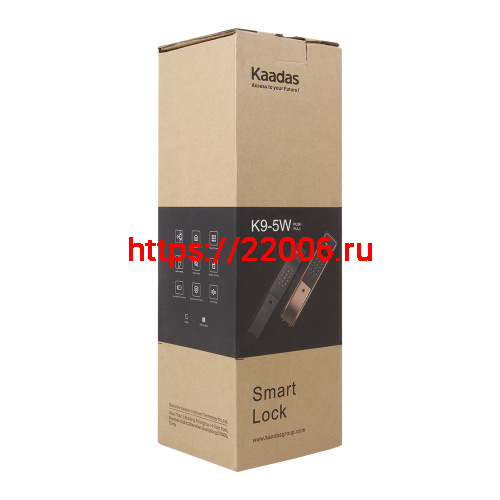 Замок врезной электронный Kaadas K9-5W с отпечатком пальца, со встроенным модулем WIFI, черный фото 2 Замок врезной электронный Kaadas K9-5W с отпечатком пальца, со встроенным модулем WIFI, черный фото 2