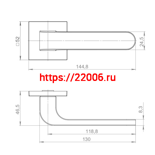Ручка Ajax (Аякс) раздельная K.JS51.FLEX BL-24 черный фото 2