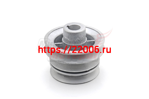 Шкив d19 мм ведущий 3-х ручейковый (с выступом, тип: Нева) (к имп. двигат. МБ-2) (нормативное наличие раковин) Шкив d19 мм ведущий 3-х ручейковый (с выступом, тип: Нева) (к имп. двигат. МБ-2) (нормативное наличие раковин)