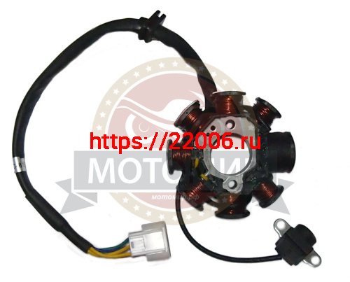 Зажигание Bullet 150 HQ150 голое (без маховика) евроколодка (7+1 катушка 5 провод.) (D00305D070)