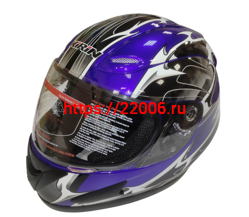 Шлем интеграл KIRIN KL-118, черный, серый, красный, синий, размер M Шлем интеграл KIRIN KL-118, черный, серый, красный, синий, размер M