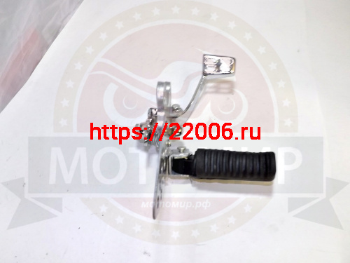 Подножка Спринтер в сборе с пед. тормоза с шарнирами (мопед) фото 2