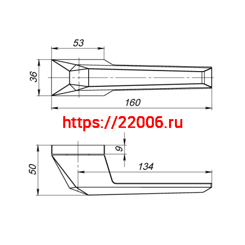 Ручка Armadillo (Армадилло) раздельная K.UCS36.STONE (STONE UCS) СР-8 хром фото 3