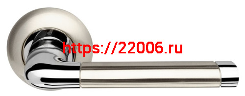 Ручка Armadillo (Армадилло) раздельная R.LD54.Stella (Stella LD28) SN/CP-3 матовый никель/хром TECH (кв. 8х140)