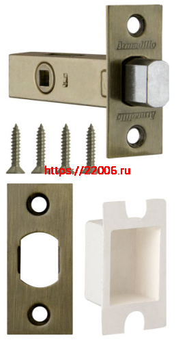 Задвижка Armadillo (Армадилло) врезная METDB920-45-25 (DB 920-45-25) AB бронза SKIN Задвижка Armadillo (Армадилло) врезная METDB920-45-25 (DB 920-45-25) AB бронза SKIN