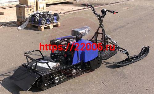 Мотобуксировщик компактный ЛИДЕР-СИГМА-2, 8+ л.с., с РЫЧАЖНЫМ лыжным модулем, ВАРИАТОР TAV2-40