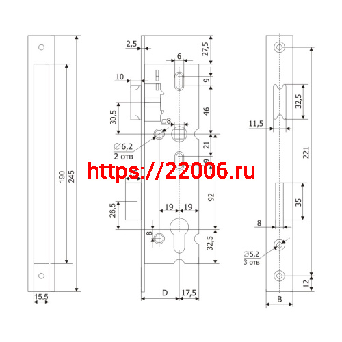 Корпус Guardian (Гардиан) узкопрофильного замка с защёлкой PROFI 25.11.24 /123:253/ фото 2 Корпус Guardian (Гардиан) узкопрофильного замка с защёлкой PROFI 25.11.24 /123:253/ фото 2