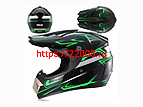 Мотошлем VIRTUE MD-905 Кросс черно-зеленый №2 (S) Мотошлем VIRTUE MD-905 Кросс черно-зеленый №2 (S)