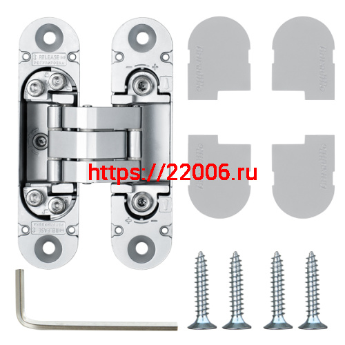 Петля Armadillo (Армадилло) скрытой установки U3D4000 SC (9540UN3D) мат. хром фото 3 Петля Armadillo (Армадилло) скрытой установки U3D4000 SC (9540UN3D) мат. хром фото 3
