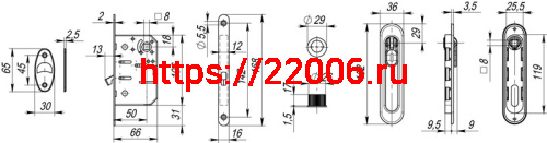 Набор Armadillo (Армадилло) для раздвижных дверей SH.LD152.KIT011-BK (SH011-BK) GP-2 золото фото 4