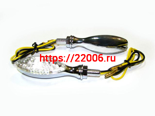 Указатель поворота светодиодный №01 (LED-01) хром (2 штуки)