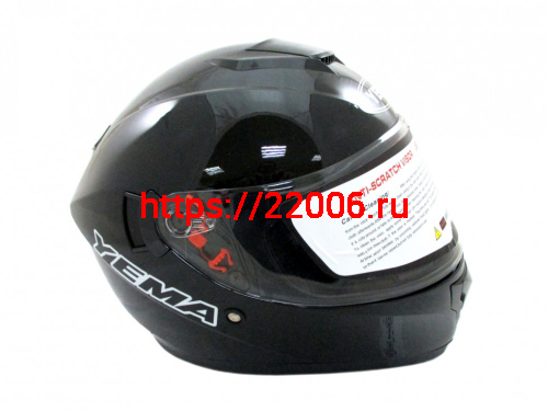 Мотошлем YM-830 черный (L) Мотошлем YM-830 черный (L)