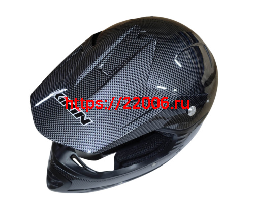 Шлем кроссовый KIRIN QL-B07, карбон, синий, размер XL фото 3