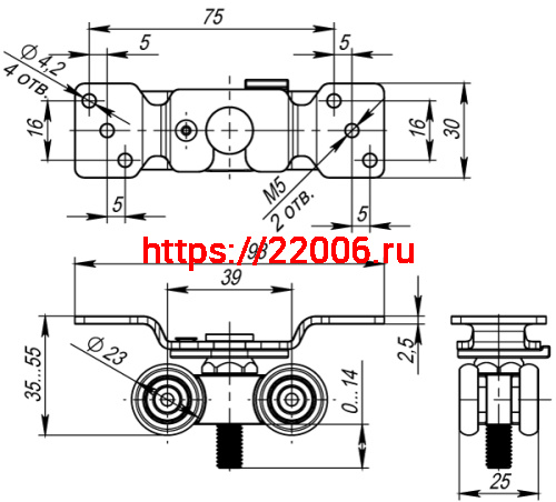 Комплект роликов Armadillo (Армадилло) для раздвижных дверей SLD.Comfort.SET.rollers/60 (DIY Comfort 60/4 kit) фото 4 Комплект роликов Armadillo (Армадилло) для раздвижных дверей SLD.Comfort.SET.rollers/60 (DIY Comfort 60/4 kit) фото 4