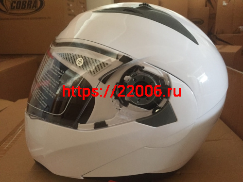 Шлем модуляр COBRA JK105, белый(3), с очками, размеры M фото 2 Шлем модуляр COBRA JK105, белый(3), с очками, размеры M фото 2