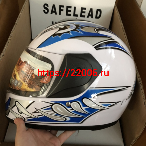 Шлем интеграл "Safelead" HF-150 NEW белый (BG), бургунди (DT), черный (Q30), размер XL фото 2 Шлем интеграл "Safelead" HF-150 NEW белый (BG), бургунди (DT), черный (Q30), размер XL фото 2