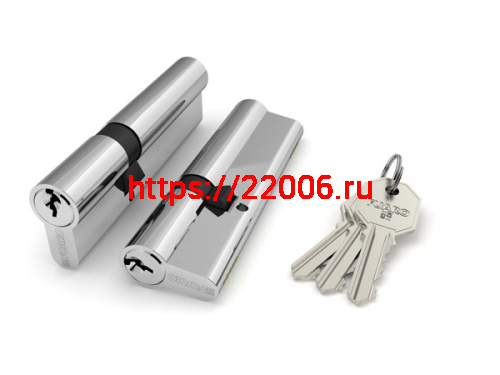 Цилиндровый Fuaro (Фуаро) механизм 100 CA 90 mm (40+10+40) CP хром 3 кл.
