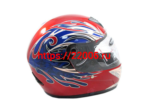 Мотошлем YM-802 красный (L)