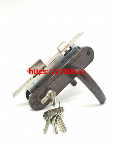 Замок Zenit (Зенит) врезной цилиндровый с защёлкой в комплекте с ручкой ЗВ7-70.4-02 (медь), 5 кл. Замок Zenit (Зенит) врезной цилиндровый с защёлкой в комплекте с ручкой ЗВ7-70.4-02 (медь), 5 кл.