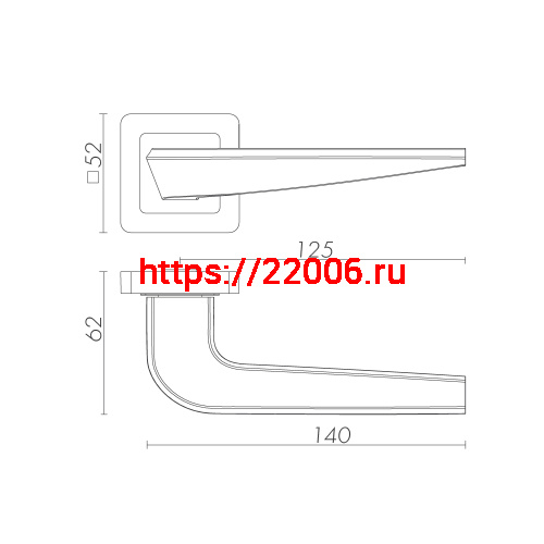 Ручка Fuaro (Фуаро) раздельная K.XM52.BIO (BIO XM) BL-24 черный фото 3