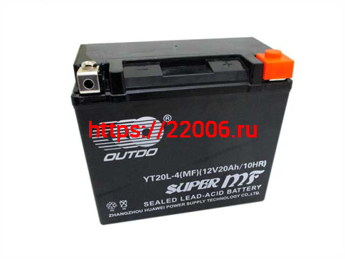 Аккумулятор OUTDO VRLA YT20L-4(MF) (12v/20hr) залитый гермитичный (177*88*155) 4 Аккумулятор OUTDO VRLA YT20L-4(MF) (12v/20hr) залитый гермитичный (177*88*155) 4
