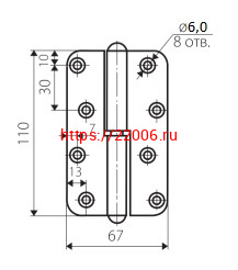 Петля veles (ВЕЛЕС) накладная ПН-110 цинк, левая ПОДВЕС фото 3 Петля veles (ВЕЛЕС) накладная ПН-110 цинк, левая ПОДВЕС фото 3