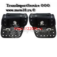 Сумки кожанные седельные (комплект 2 сумки (боковые), стиль "Чоппер" (иск.кожа, хром, заклепки)) Сумки кожанные седельные (комплект 2 сумки (боковые), стиль "Чоппер" (иск.кожа, хром, заклепки))