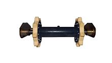 Вал Буран ведомый (направляющий) УСИЛЕННЫЙ с балансирами (толстая труба)