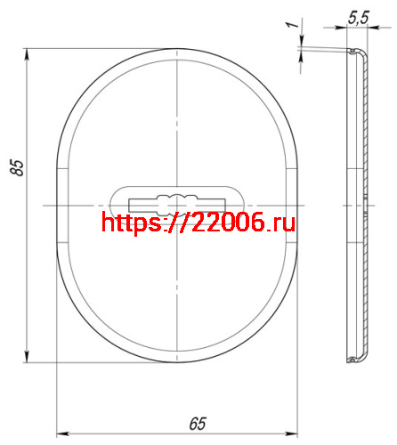 Накладка Fuaro (Фуаро) на сувальдный замок ESC.S.SF/OV.475 (ESC 475) GP латунь фото 3
