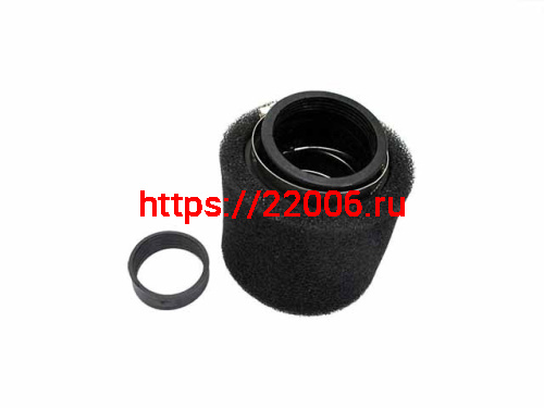 Фильтр воздушный нулевого сопротивления d-42мм PITBIKE (поролон черный) с переходным кольцом