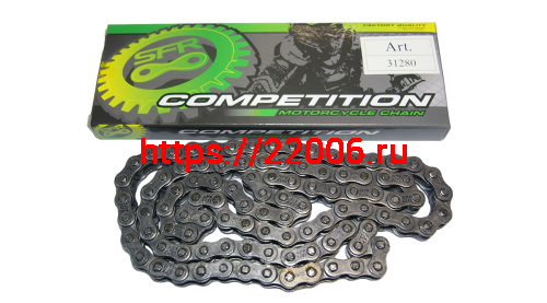 Цепь (428H) SFR -100 зв. приводная усиленная, Альфа, Нитро, "Monster", цветная коробочка (Н)