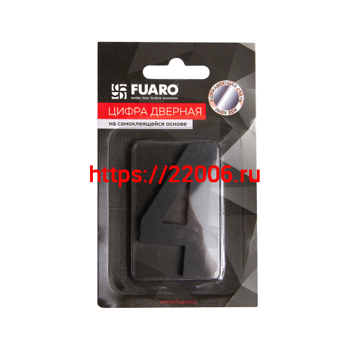 Цифра Fuaro (Фуаро) "4" самоклеящаяся SS304 (50х30) (FUARO) BL черный фото 2 Цифра Fuaro (Фуаро) "4" самоклеящаяся SS304 (50х30) (FUARO) BL черный фото 2