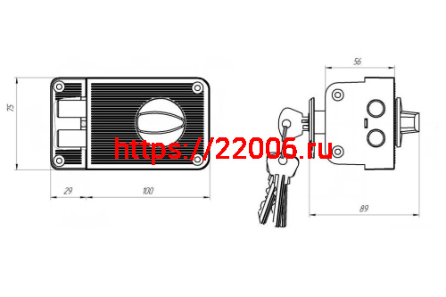 Замок Zenit (Зенит) накладной ЗН 1-3 бронза фото 2 Замок Zenit (Зенит) накладной ЗН 1-3 бронза фото 2