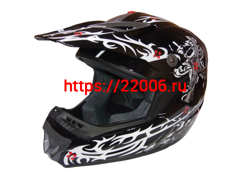 Шлем кроссовый "Safelead" HF-117 NEW черный (B04) размер S Шлем кроссовый "Safelead" HF-117 NEW черный (B04) размер S