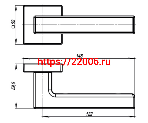 Ручка Armadillo (Армадилло) раздельная K.USQ52.SCREEN (SCREEN USQ8) BB/SBB-17 кор.бронза/мат.кор.бронза фото 3