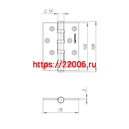 Петля Armadillo (Армадилло) универсальная IN4500UC-BL CP 102x75x3 INOX304 хром БЛИСТЕР фото 5 Петля Armadillo (Армадилло) универсальная IN4500UC-BL CP 102x75x3 INOX304 хром БЛИСТЕР фото 5