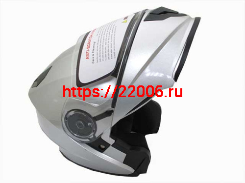 Мотошлем YM-927 серебряный (M) Мотошлем YM-927 серебряный (M)