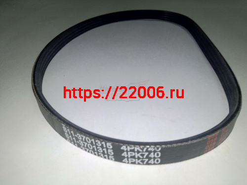 Ремень генератора поликлиновый QQ (S11-3701315) Ремень генератора поликлиновый QQ (S11-3701315)