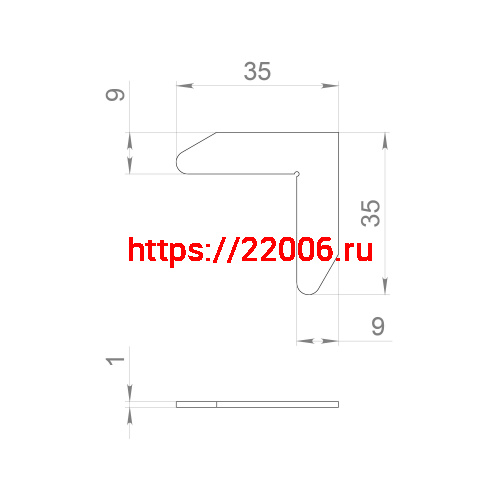 Крепежный уголок Armadillo (Армадилло) для короба SWD.Scope 35/35/1 angle (2 pcs) фото 2