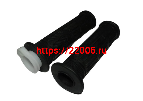 Ручка руля правая (газа) Альфа, Дельта, Zodiak в сборе (с резинкой) + ручка левая (резиновая) фото 2