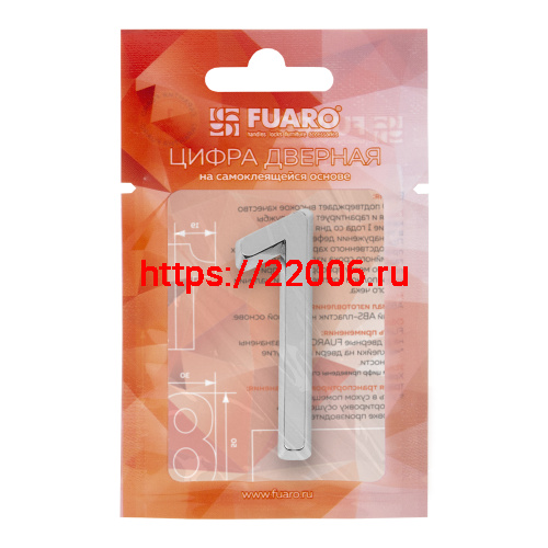 Цифра Fuaro (Фуаро) "1" самоклеящаяся ABS (50х37) (FUARO) CP хром фото 2 Цифра Fuaro (Фуаро) "1" самоклеящаяся ABS (50х37) (FUARO) CP хром фото 2
