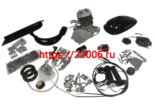Двигатель веломотор SUPER 80-3 (КОМПЛЕКТ для установки)