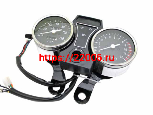 Щиток приборов круглый с электронным тахометром мопед Дельта фишки мама