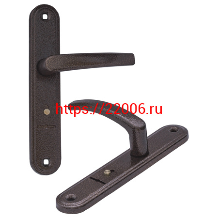 Ручка Guardian (Гардиан) дверная 4131 Вега (черный муар) /124:1:84(9005)/ Ручка Guardian (Гардиан) дверная 4131 Вега (черный муар) /124:1:84(9005)/