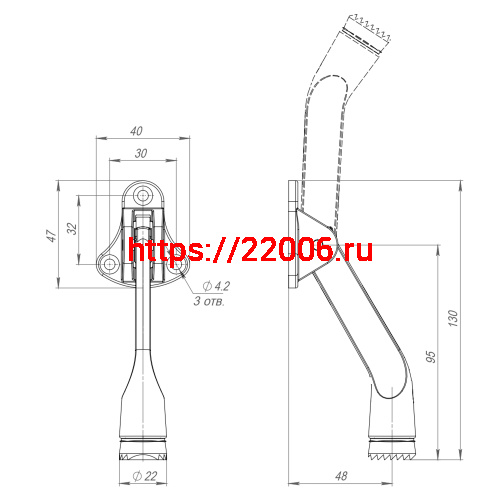 Упор Fuaro (Фуаро) дверной напольный STOPPER-100 WH (белый) козья ножка фото 2 Упор Fuaro (Фуаро) дверной напольный STOPPER-100 WH (белый) козья ножка фото 2
