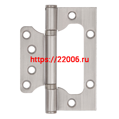 Петля Ajax (Аякс) универсальная без врезки IN4000W SN (100/P-2B 100x2,3) мат.никель