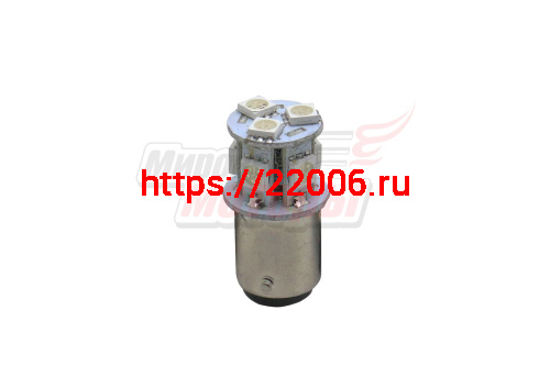 Лампа 12 В BA15D, 8 светодиодов 5050SMD, зелёная Лампа 12 В BA15D, 8 светодиодов 5050SMD, зелёная