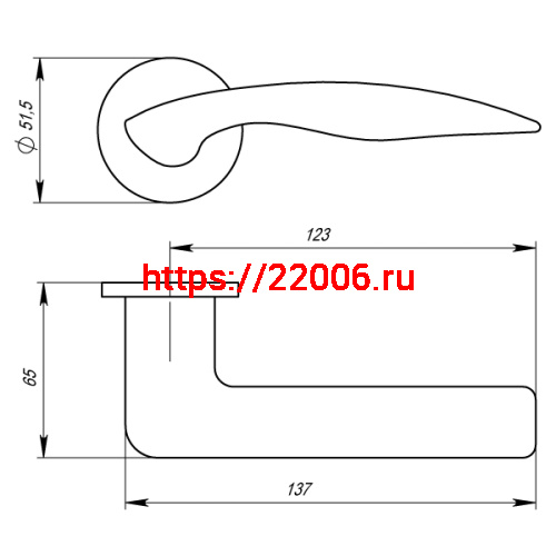 Ручка Armadillo (Армадилло) раздельная R.URS52.WAVE (WAVE URS) AB-7 бронза фото 4