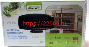 EUROSKY DVB-T/T2 Антенна комнатная, активная, 5в EUROSKY DVB-T/T2 Антенна комнатная, активная, 5в